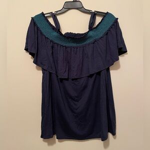 3X Terra & Sky Blue Blouse